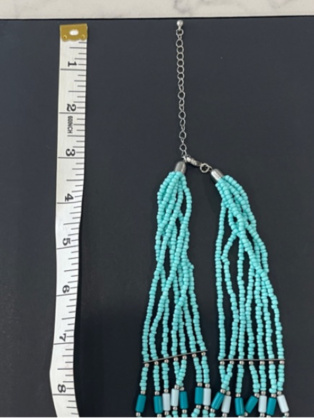Turquoise Multi-Strand Beaded Necklace - Picture 10 of 10
